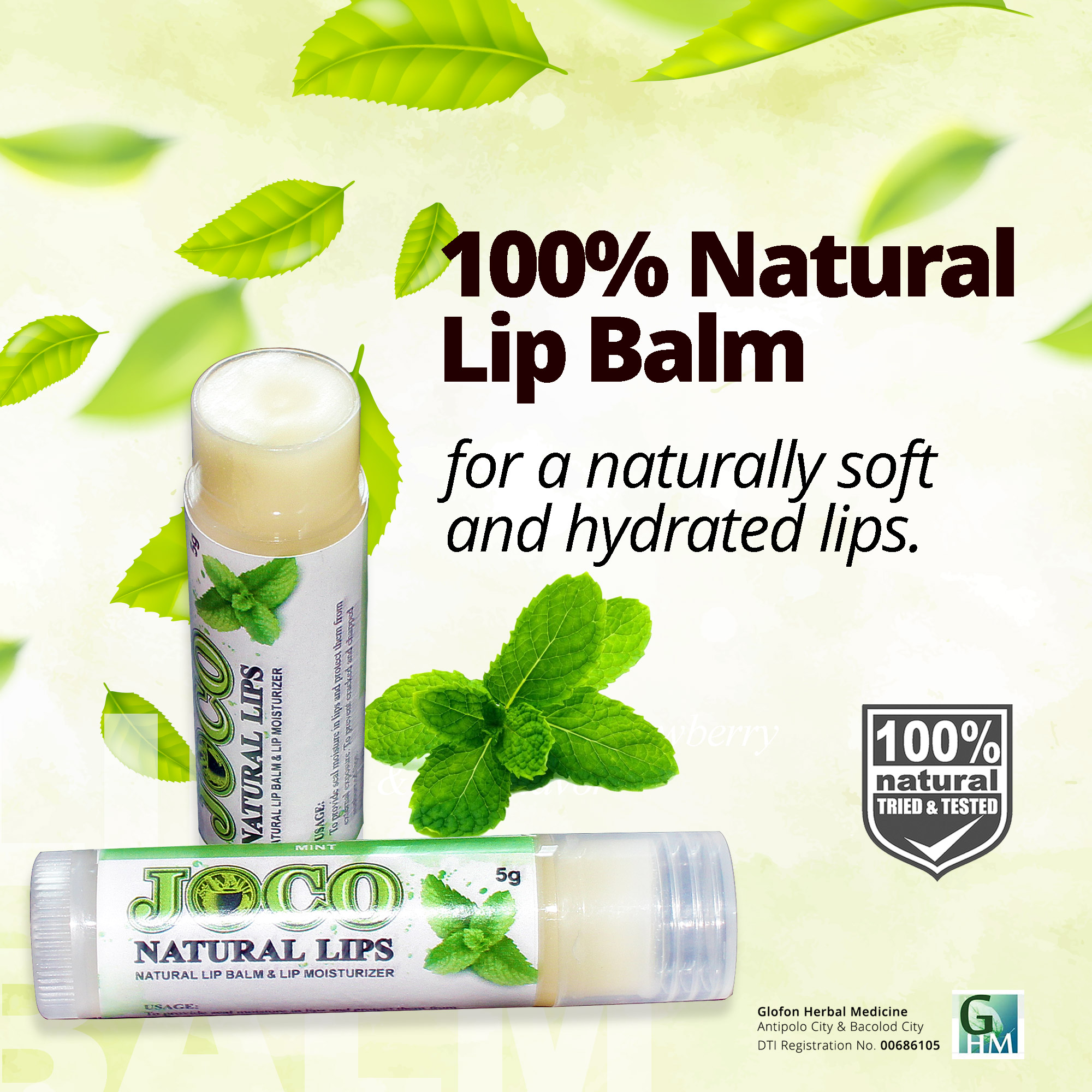 joco natural lips lip balm