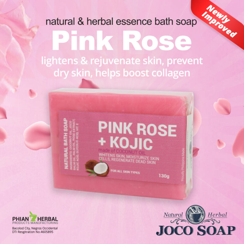 Joco Pink Rose + Kojic Natural Soap